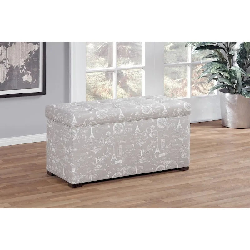 Banc Ottoman de Rangement Rembourré