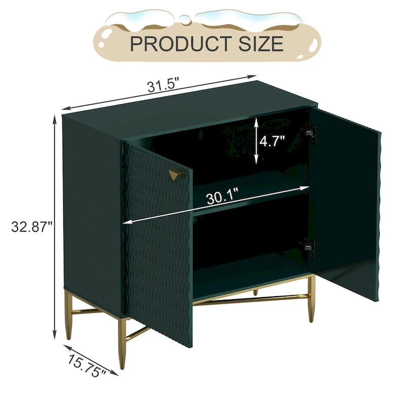 Buffet de rangement multimédia/buffet de 80 cm à 2 portes de style casier