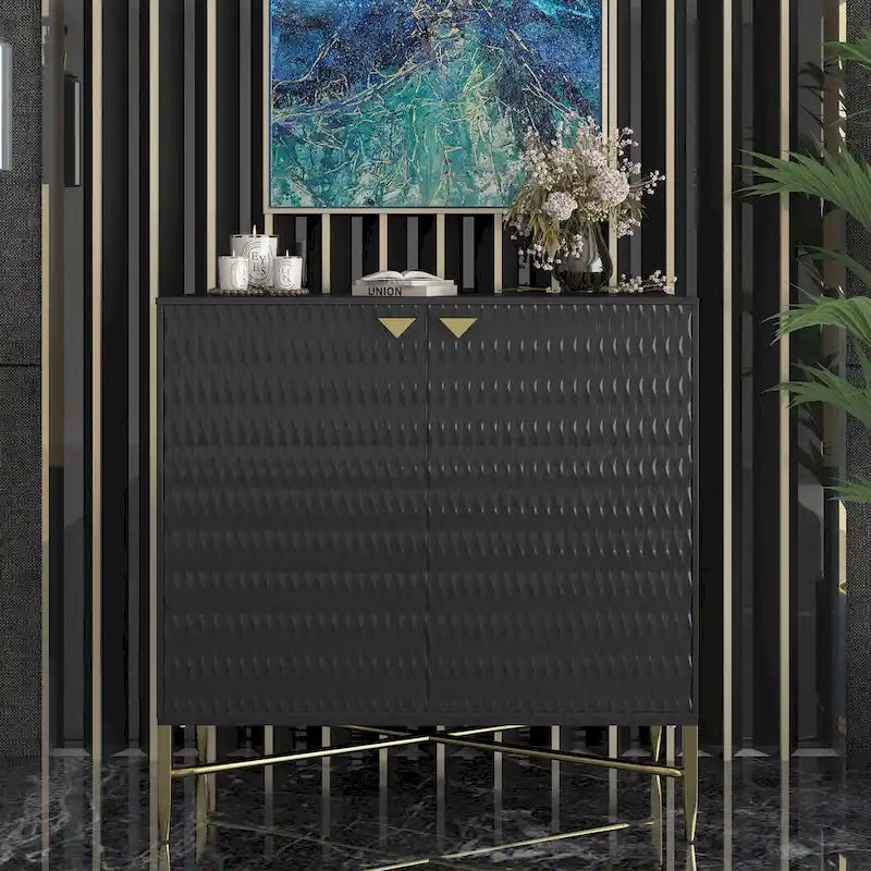 Buffet de rangement multimédia/buffet de 80 cm à 2 portes de style casier