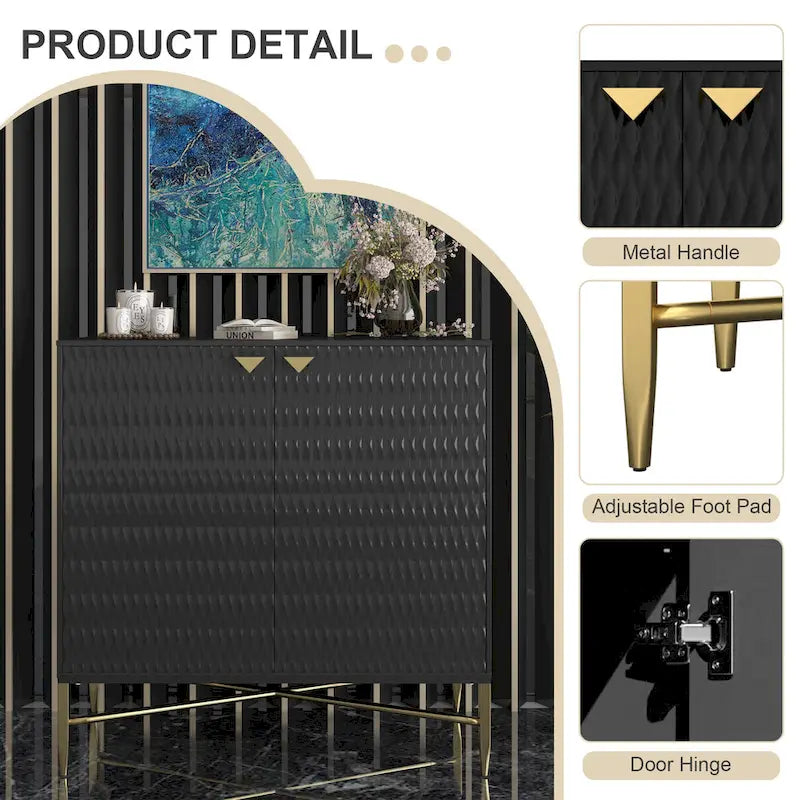 Buffet de rangement multimédia/buffet de 80 cm à 2 portes de style casier