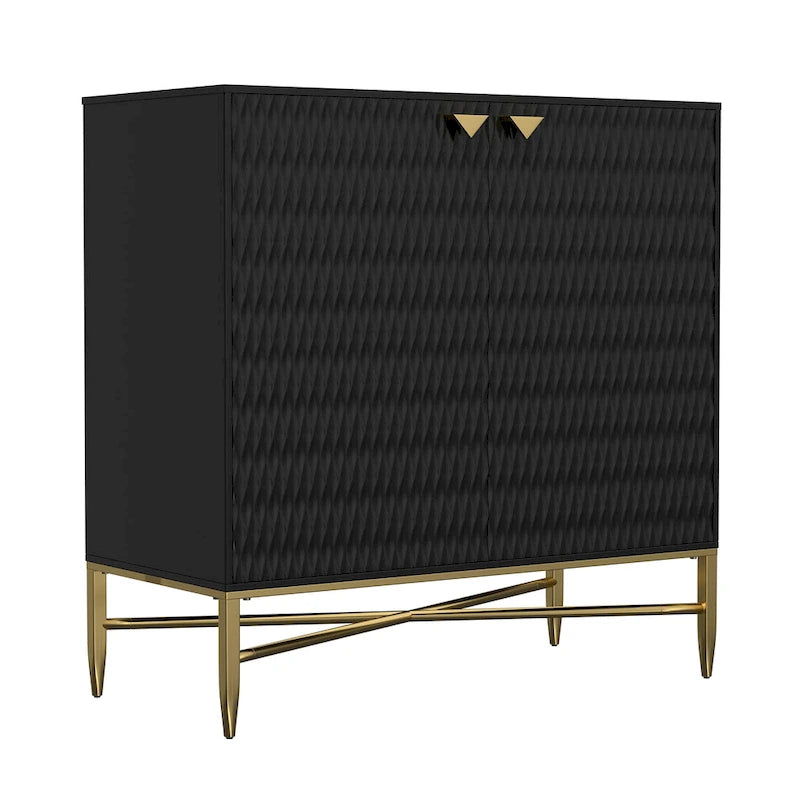 Buffet de rangement multimédia/buffet de 80 cm à 2 portes de style casier