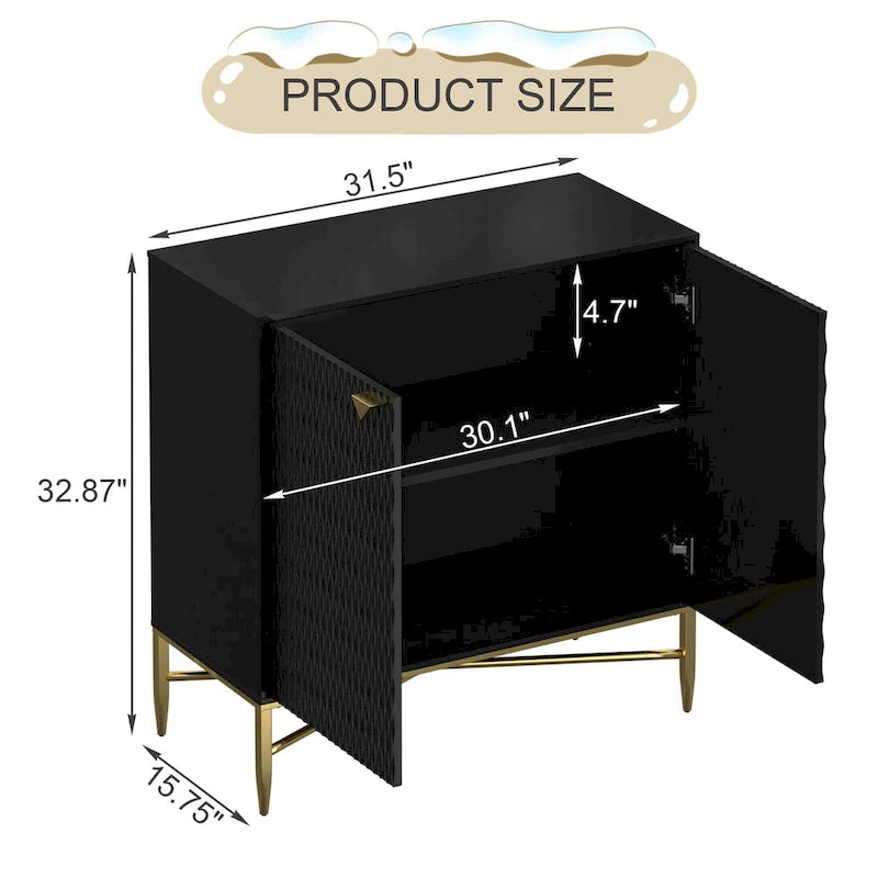 Buffet de rangement multimédia/buffet de 80 cm à 2 portes de style casier