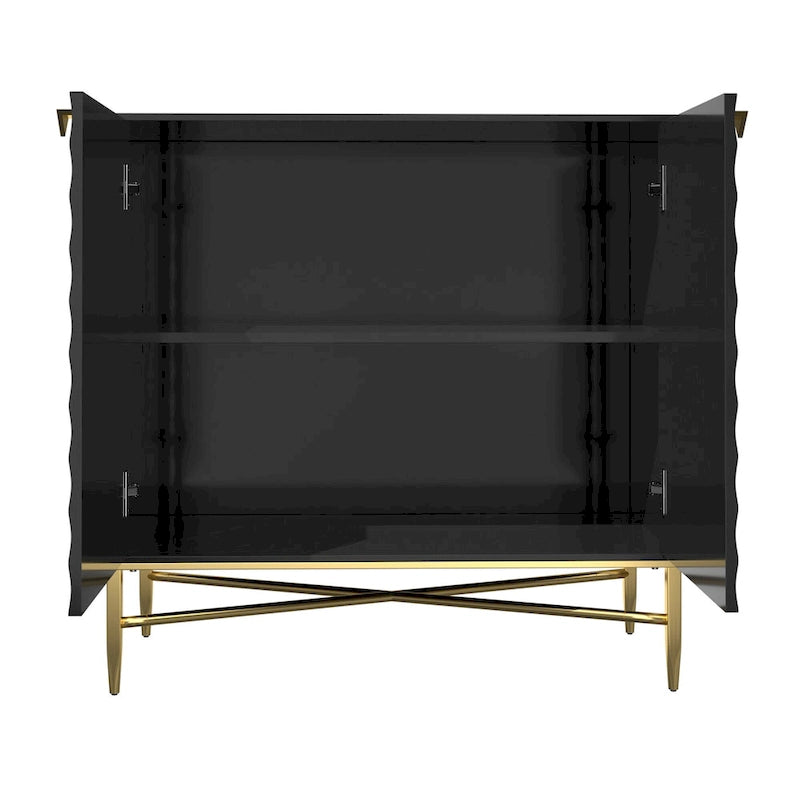 Buffet de rangement multimédia/buffet de 80 cm à 2 portes de style casier