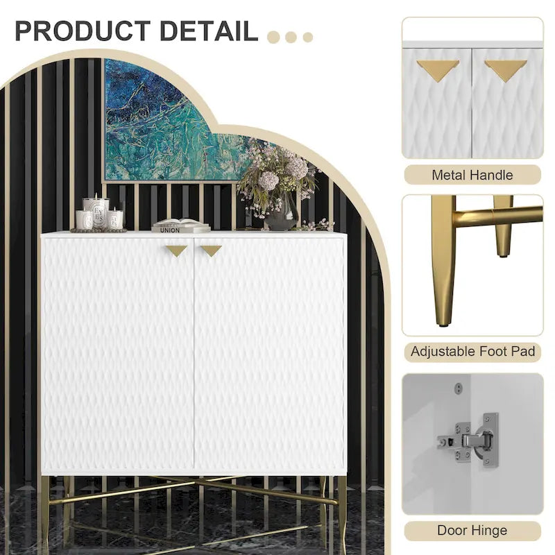 Buffet de rangement multimédia/buffet de 80 cm à 2 portes de style casier