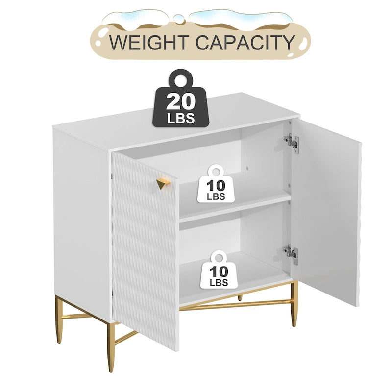 Buffet de rangement multimédia/buffet de 80 cm à 2 portes de style casier