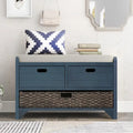 Banc de rangement avec coussin pour entrée ou couloir