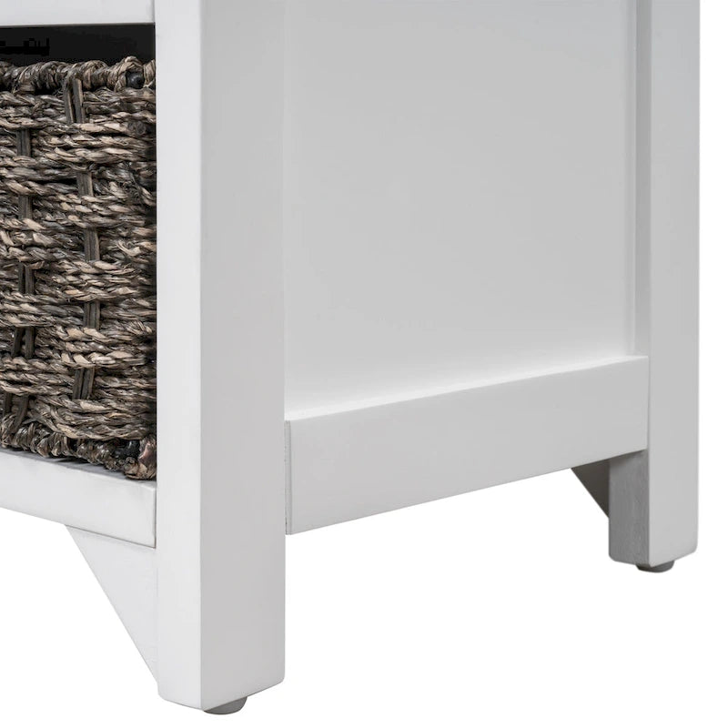 Banc de rangement avec coussin pour entrée ou couloir
