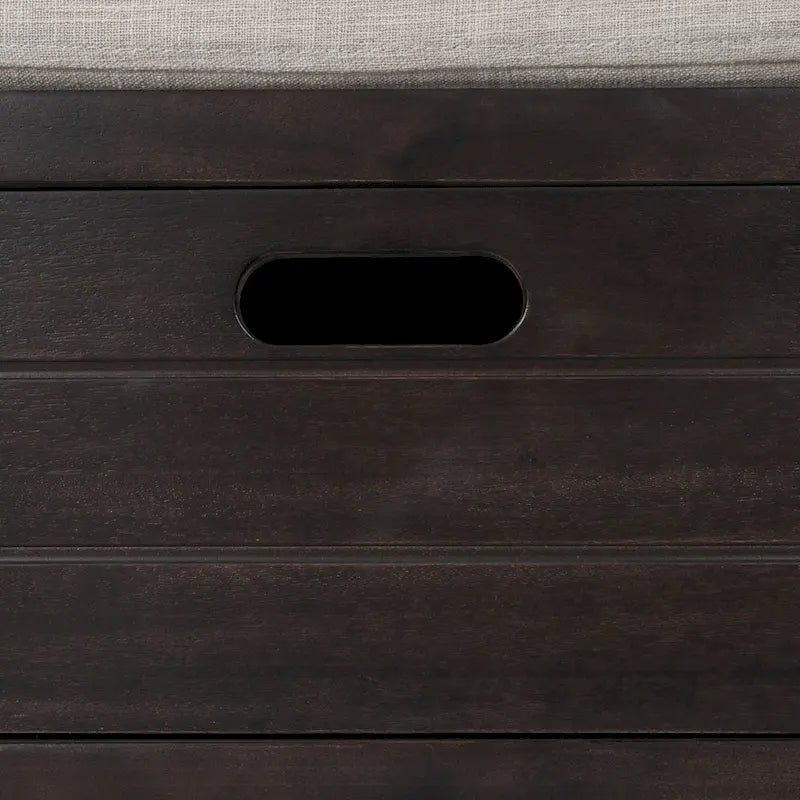 Banc de rangement avec coussin pour entrée ou couloir