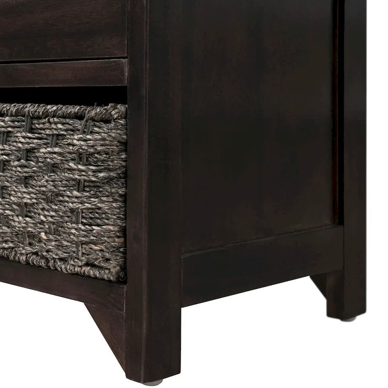 Banc de rangement avec coussin pour entrée ou couloir