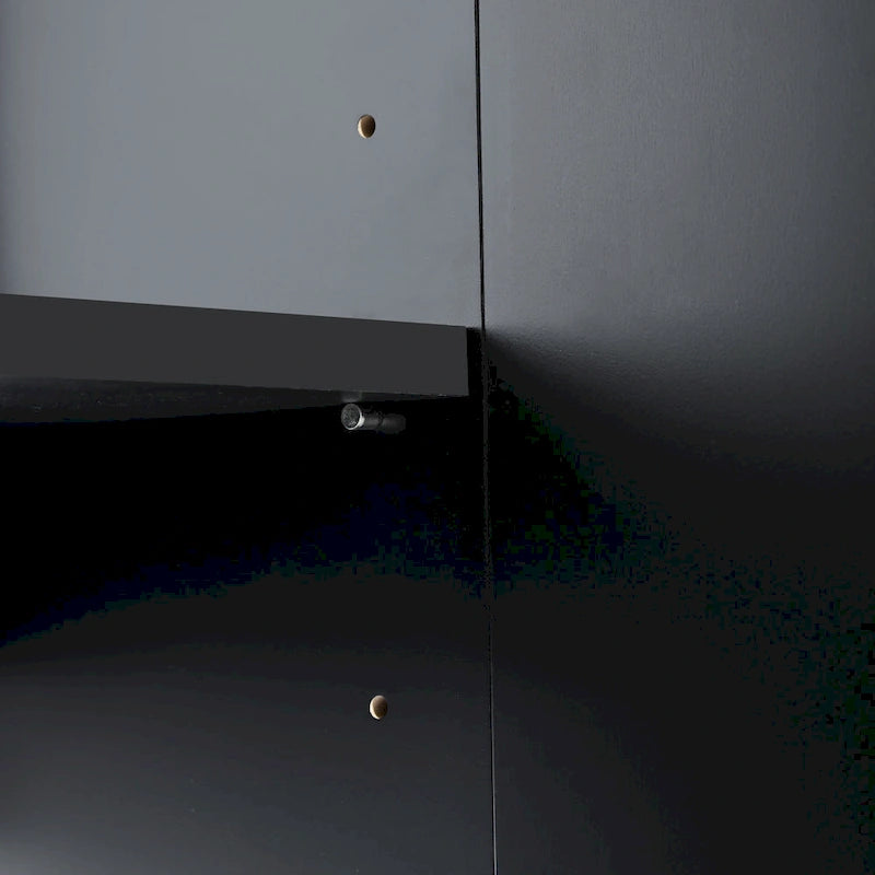 Buffet 4 portes avec poignées en métal doré