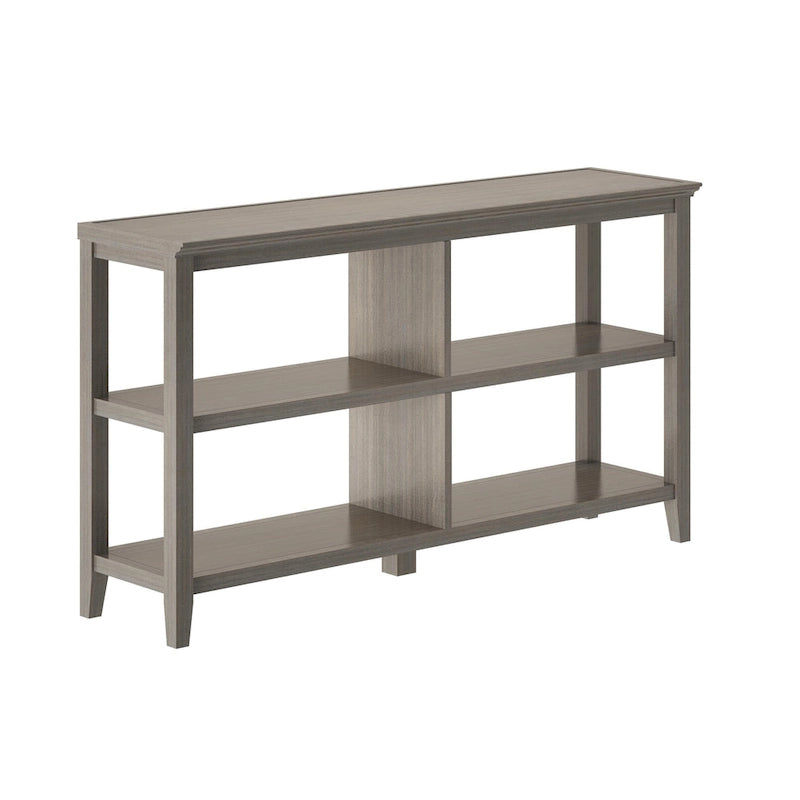 Étagère basse large 554W à 2 tablettes, gris délavé