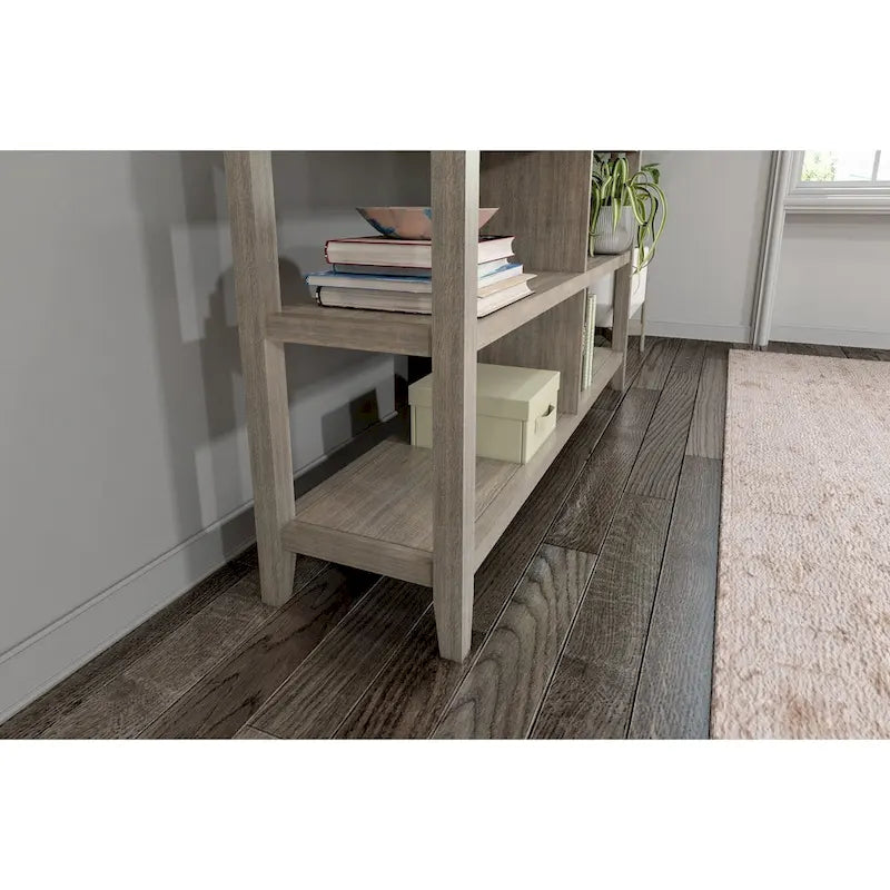 Étagère basse large 554W à 2 tablettes, gris délavé