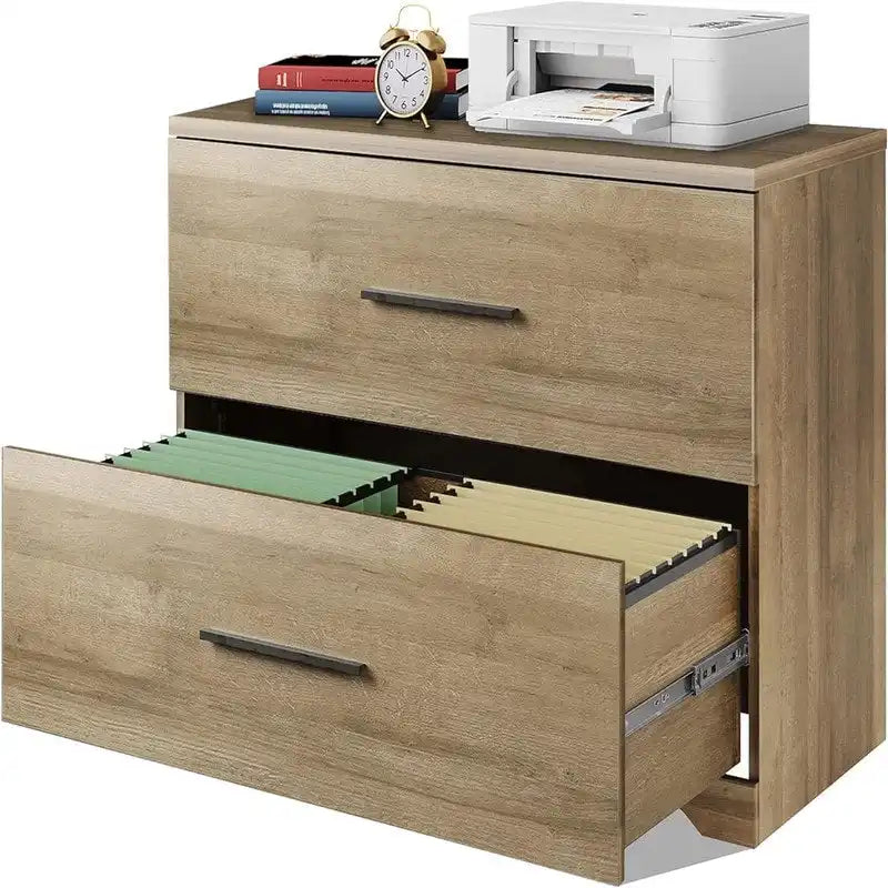 Classeur latéral en bois à 2 tiroirs - 15,75P x 35,43L x 29,37H