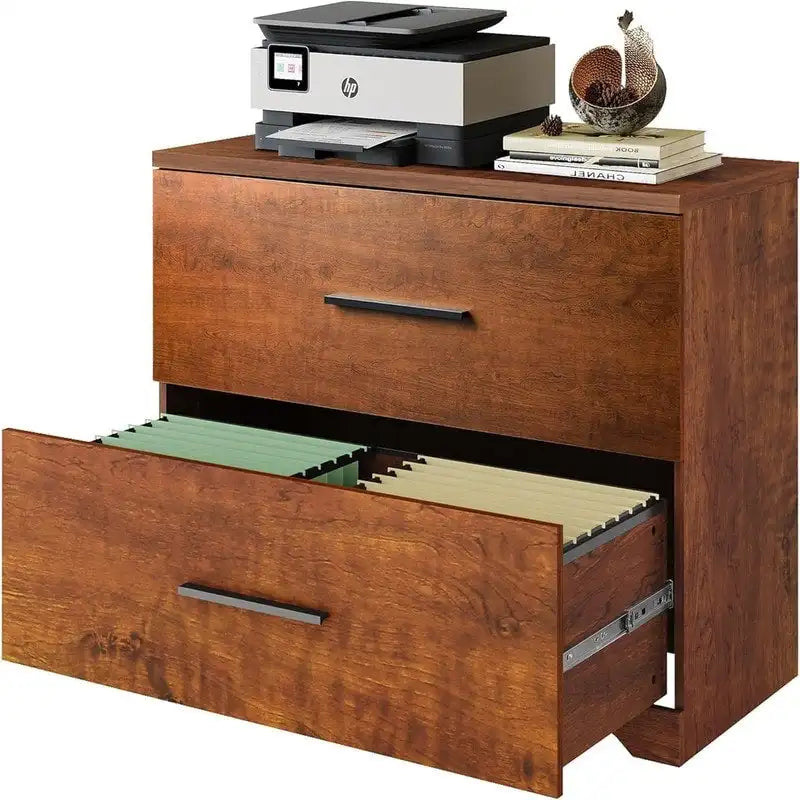 Classeur latéral en bois à 2 tiroirs - 15,75P x 35,43L x 29,37H
