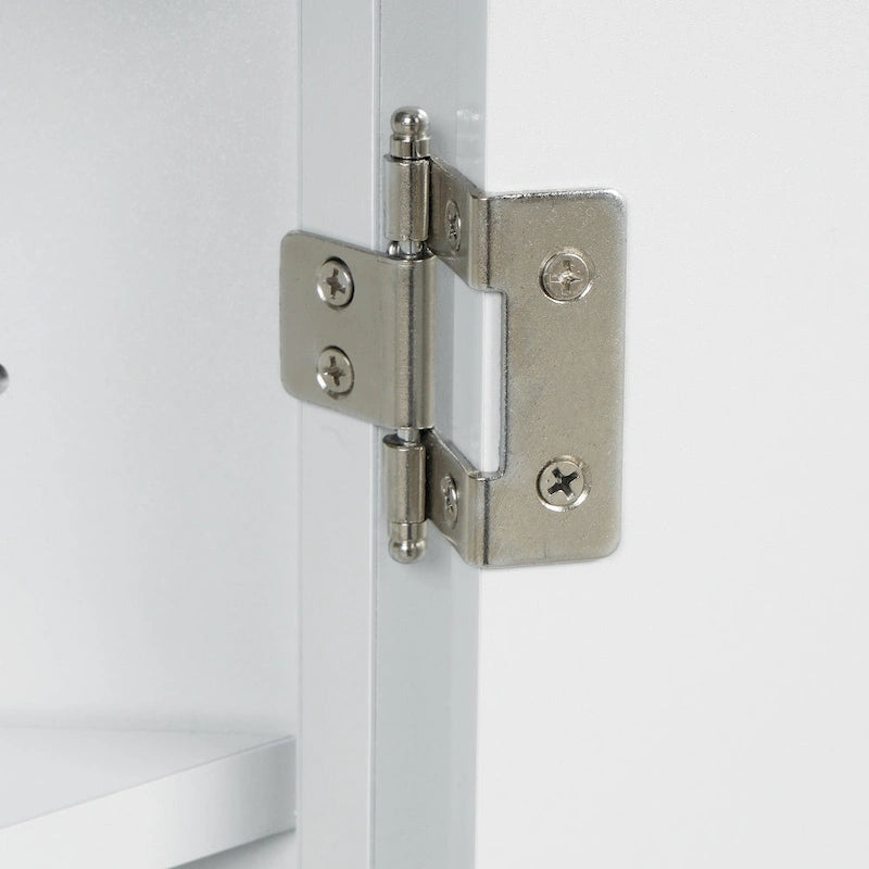 Meuble de rangement d'angle pour salle de bain avec étagères réglables