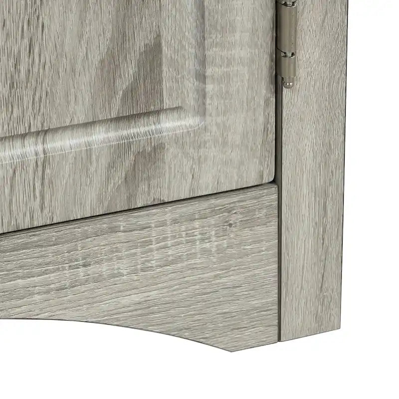 Meuble de rangement d'angle pour salle de bain avec étagères réglables