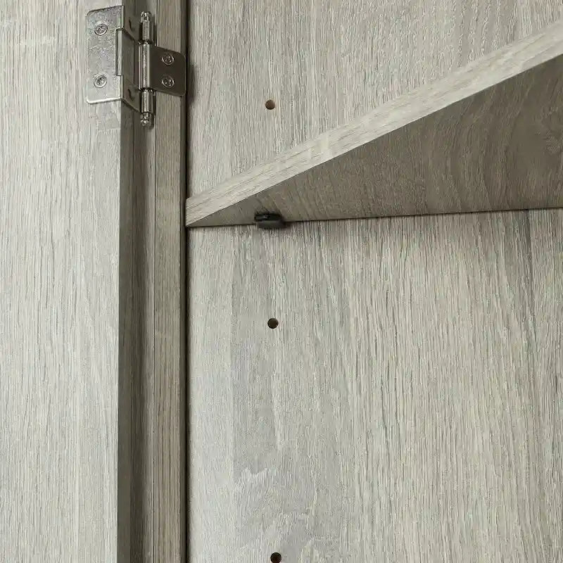 Meuble de rangement d'angle pour salle de bain avec étagères réglables