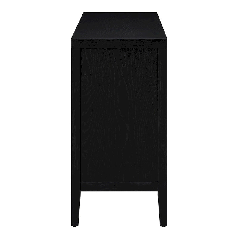 Porte d'armoire avec rainure circulaire et poignée de porte ronde en métal - N/A