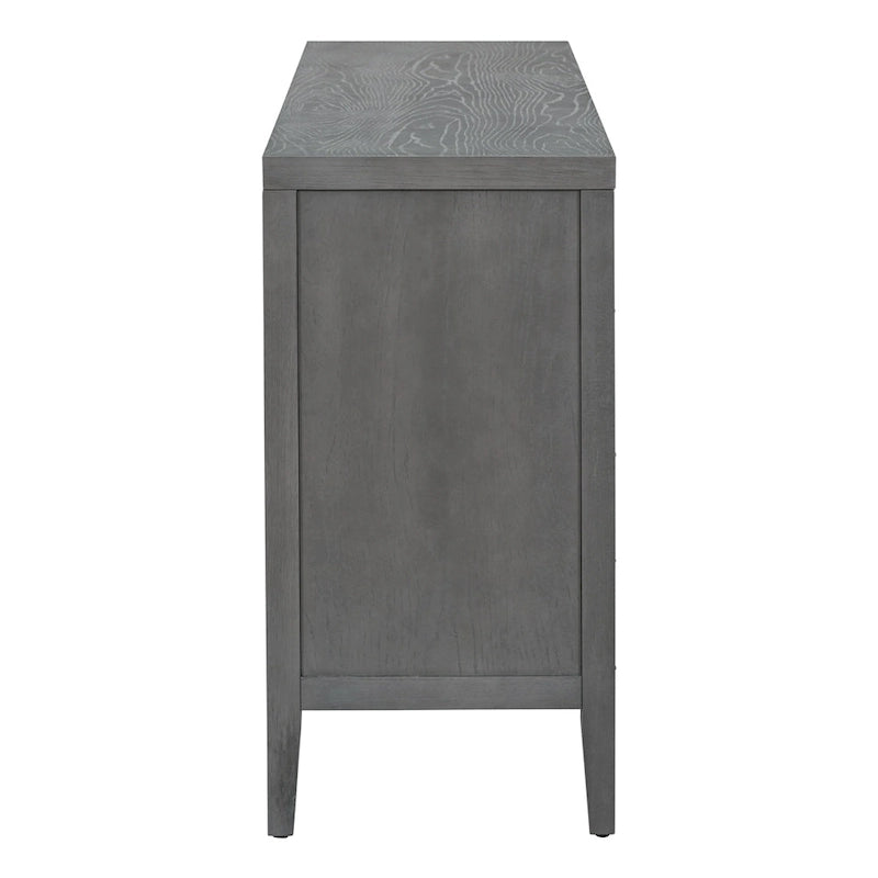 Porte d'armoire avec rainure circulaire et poignée de porte ronde en métal - N/A