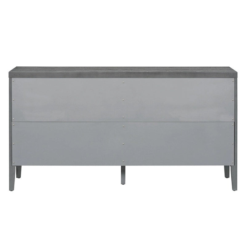 Porte d'armoire avec rainure circulaire et poignée de porte ronde en métal - N/A