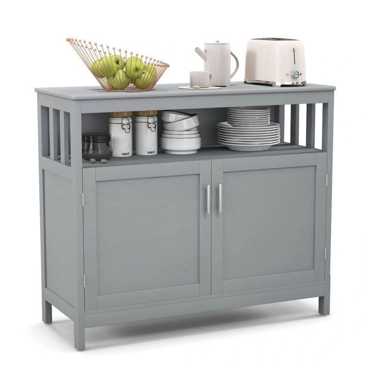 Buffet de cuisine avec 2 portes et étagère - 101,6 x 40,6 x 86,4 cm (L x l x H)