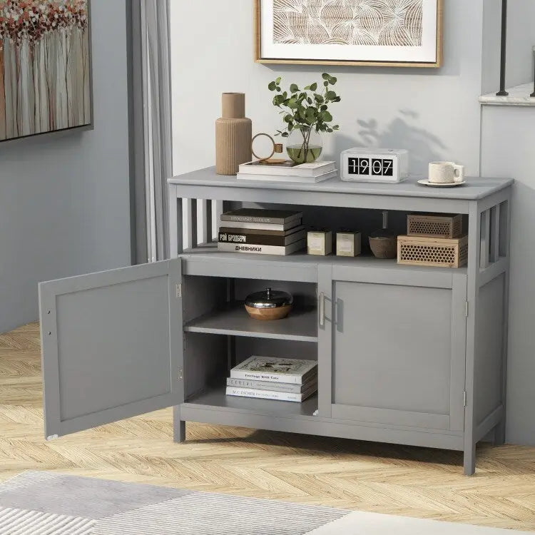 Buffet de cuisine avec 2 portes et étagère - 101,6 x 40,6 x 86,4 cm (L x l x H)