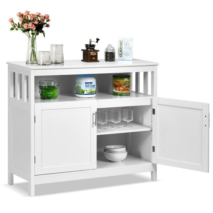 Buffet de cuisine avec 2 portes et étagère - 101,6 x 40,6 x 86,4 cm (L x l x H)