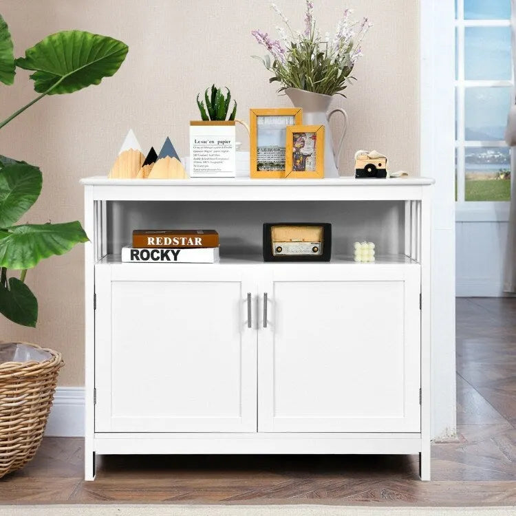 Buffet de cuisine avec 2 portes et étagère - 101,6 x 40,6 x 86,4 cm (L x l x H)