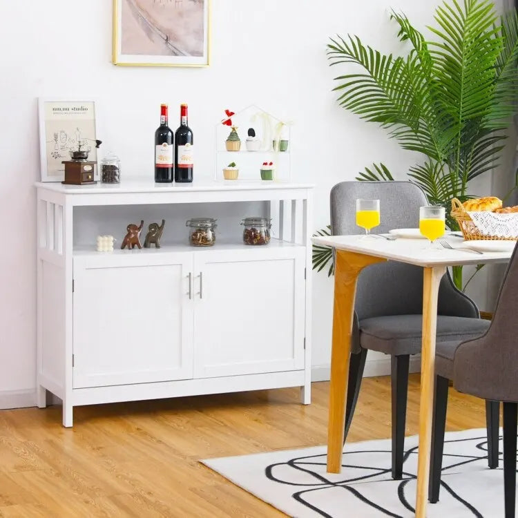 Buffet de cuisine avec 2 portes et étagère - 101,6 x 40,6 x 86,4 cm (L x l x H)