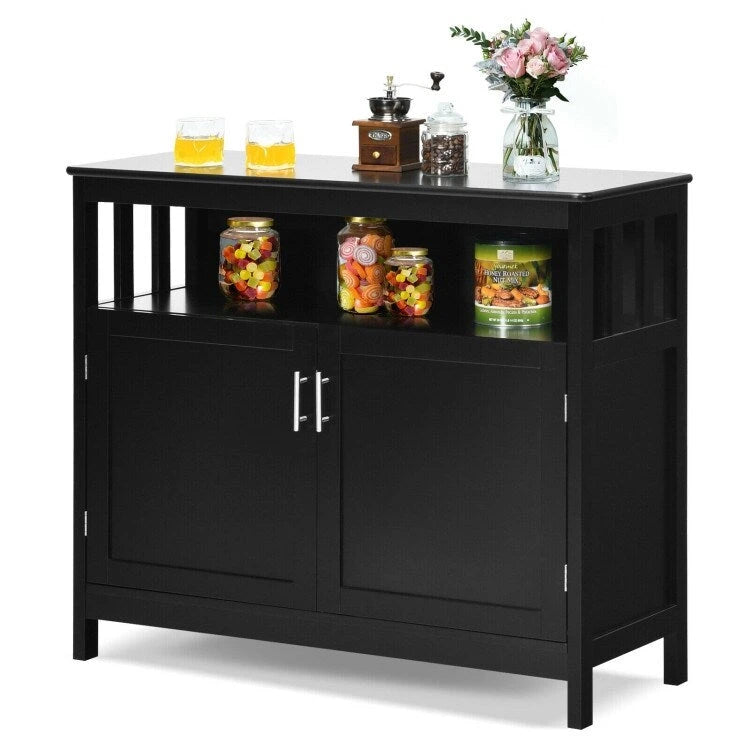 Buffet de cuisine avec 2 portes et étagère - 101,6 x 40,6 x 86,4 cm (L x l x H)