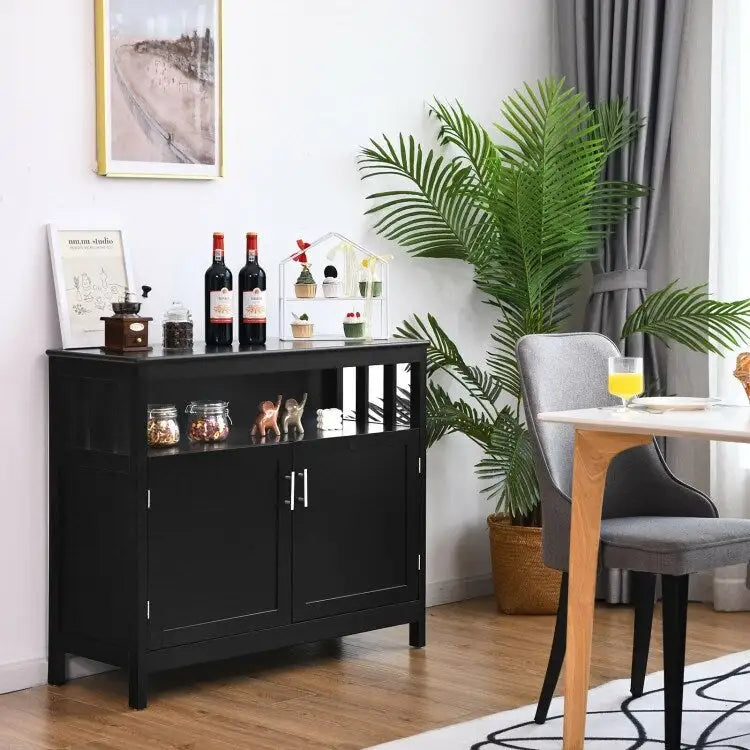 Buffet de cuisine avec 2 portes et étagère - 101,6 x 40,6 x 86,4 cm (L x l x H)