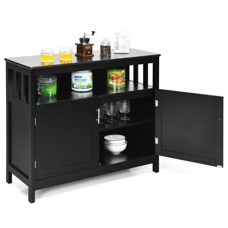 Buffet de cuisine avec 2 portes et étagère - 101,6 x 40,6 x 86,4 cm (L x l x H)