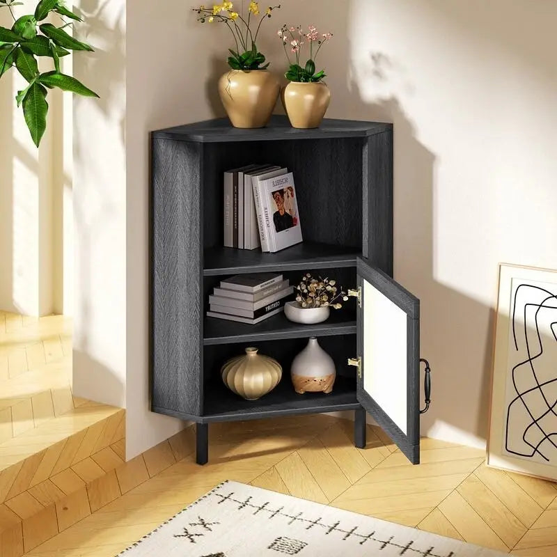 Meuble d'appoint avec rangement, Armoire moderne sur pied, Buffet avec piètement métallique - coin