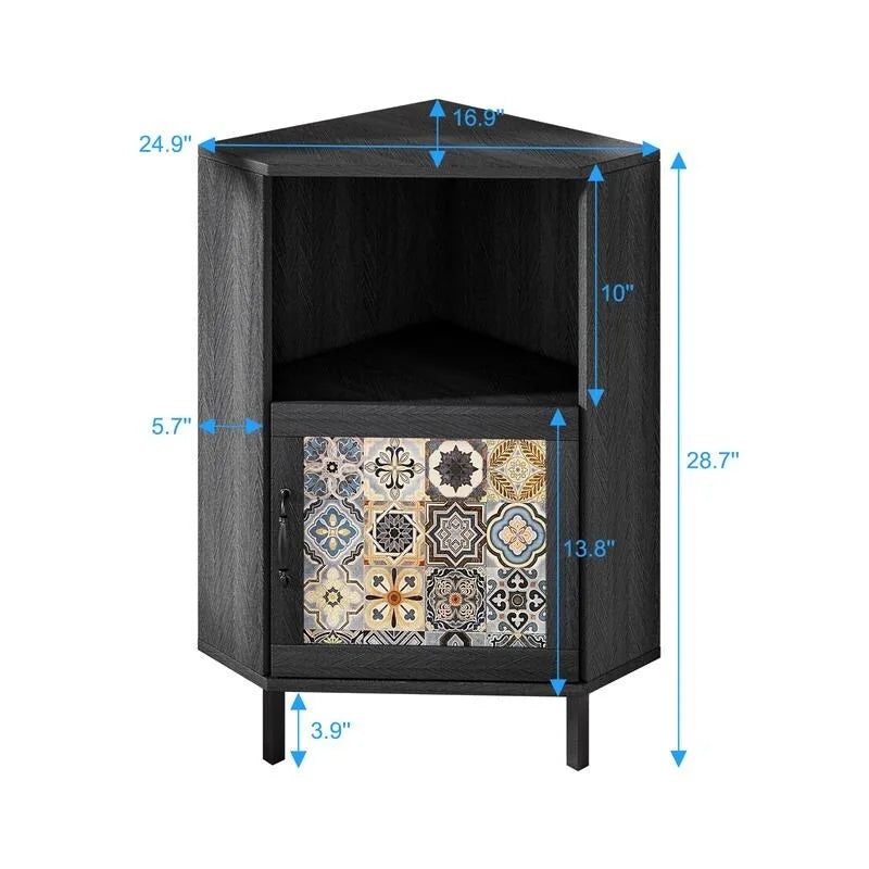 Meuble d'appoint avec rangement, Armoire moderne sur pied, Buffet avec piètement métallique - coin