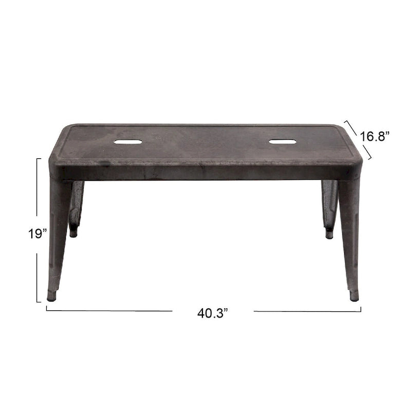 Banc d'entrée en métal