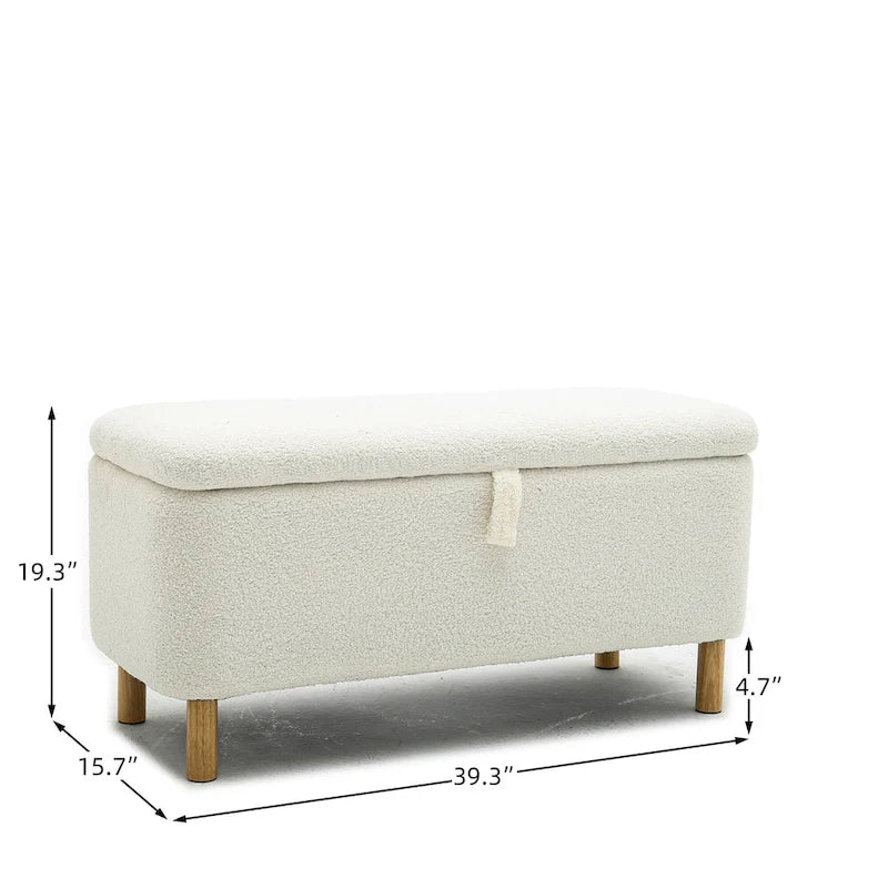 Banc de rangement rembourré