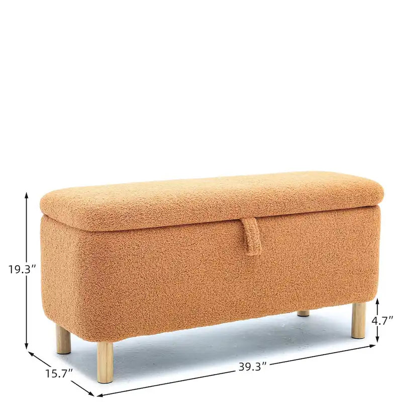 Banc de rangement rembourré