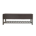 Banc de rangement en rotin