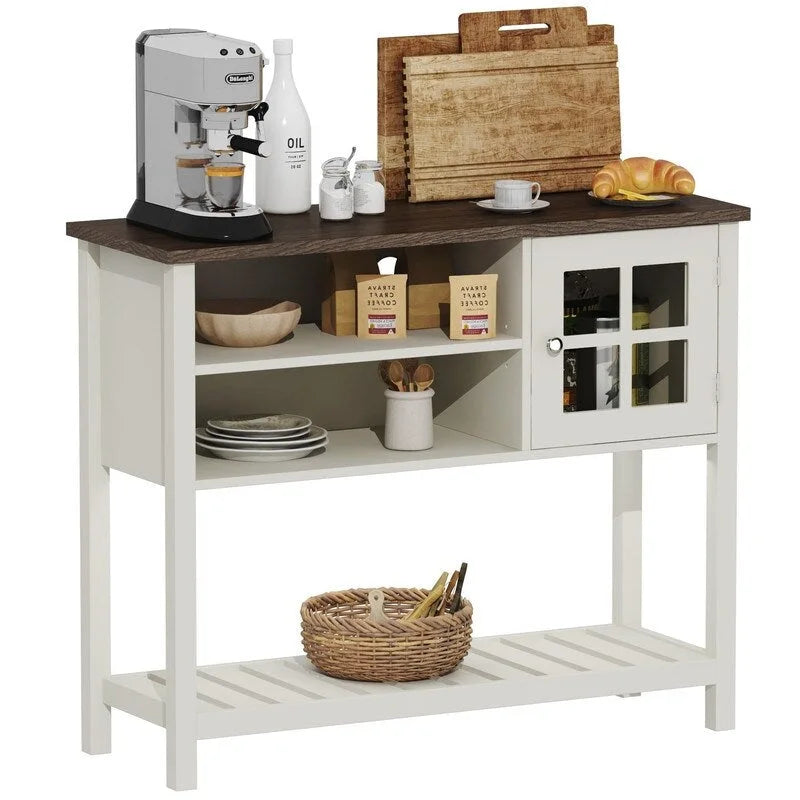 Farmhouse Coffee Bar Cabinet - 13.8D x 39.3W x 31.5H