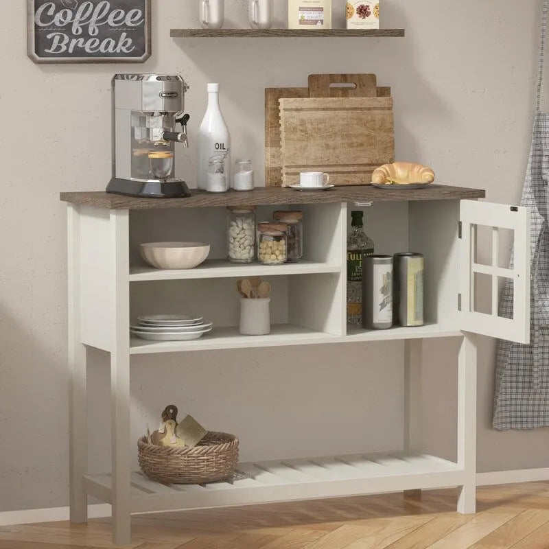 Meuble de Bar à Café Style Ferme - 13.8P x 39.3L x 31.5H