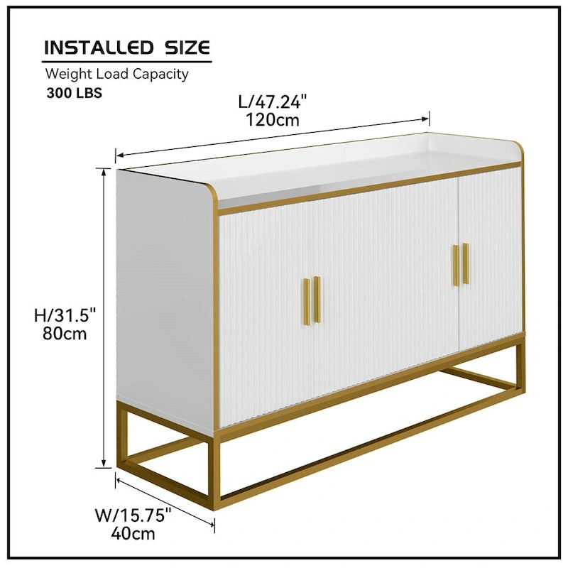 Meuble de rangement de cuisine moderne avec pieds en métal