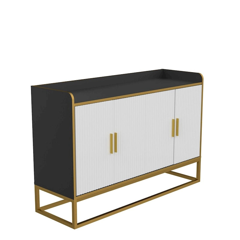 Meuble de rangement de cuisine moderne avec pieds en métal