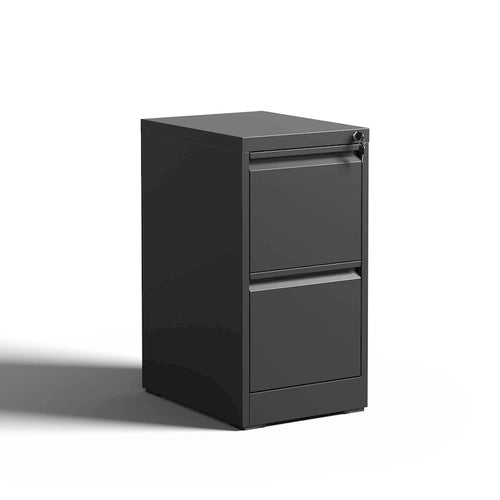 Classeur vertical en métal à 2 tiroirs de 38 cm de largeur avec serrure, pour bureau ou maison, pour documents A4 et format légal/lettre