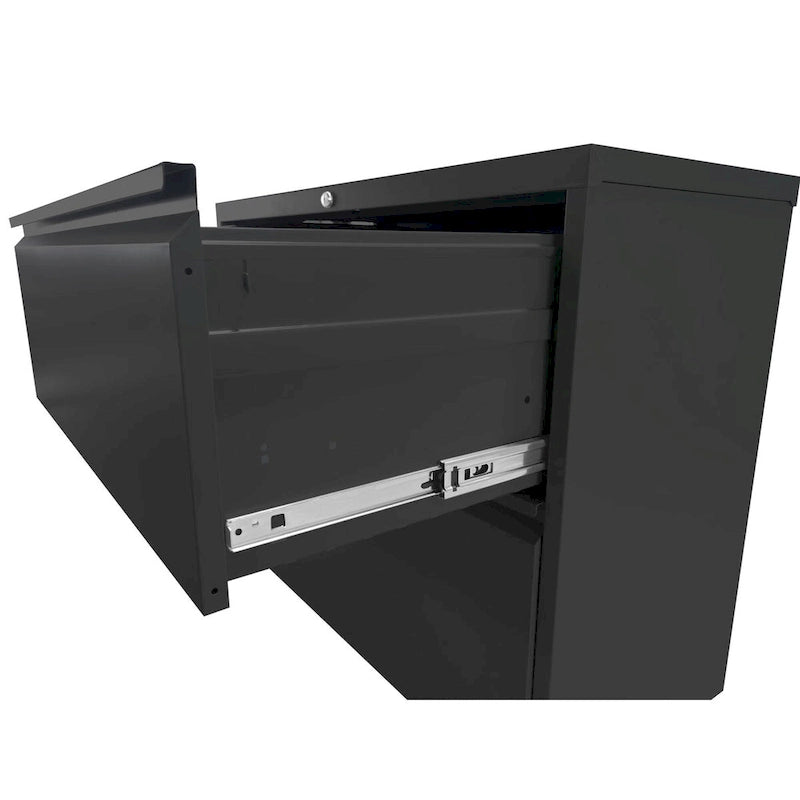 Classeur vertical en métal à 2 tiroirs de 38 cm de largeur avec serrure, pour bureau ou maison, pour documents A4 et format légal/lettre
