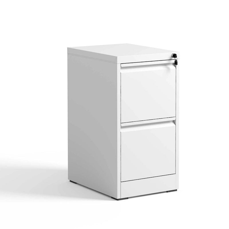 Classeur vertical en métal à 2 tiroirs de 38 cm de largeur avec serrure, pour bureau ou maison, pour documents A4 et format légal/lettre