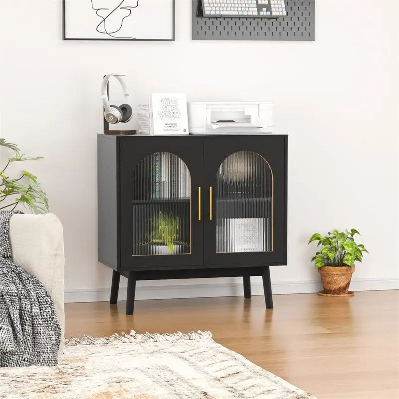 Buffet de salle à manger, meuble de rangement de cuisine d'appoint - 39,9 P x 80 l x 80 H cm