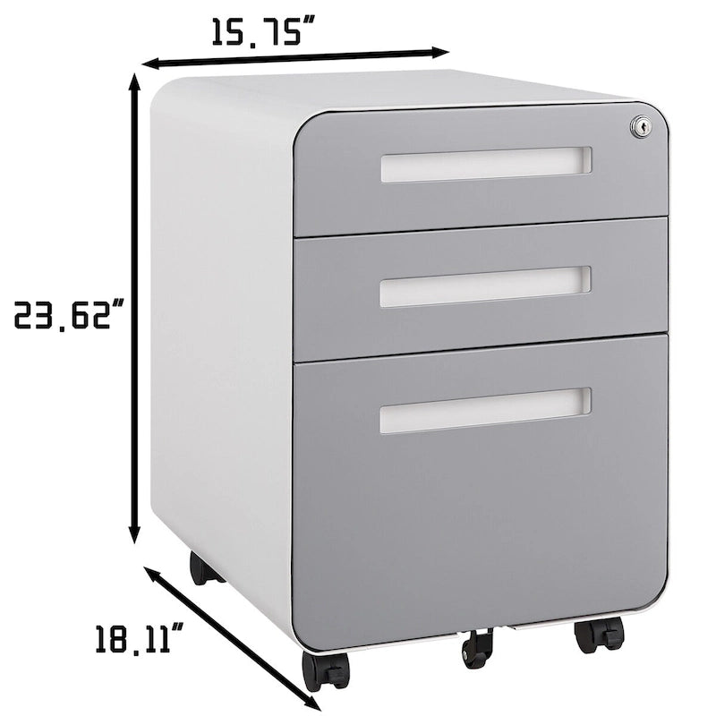 Meuble de classement mobile sous le bureau, armoire de rangement polyvalente