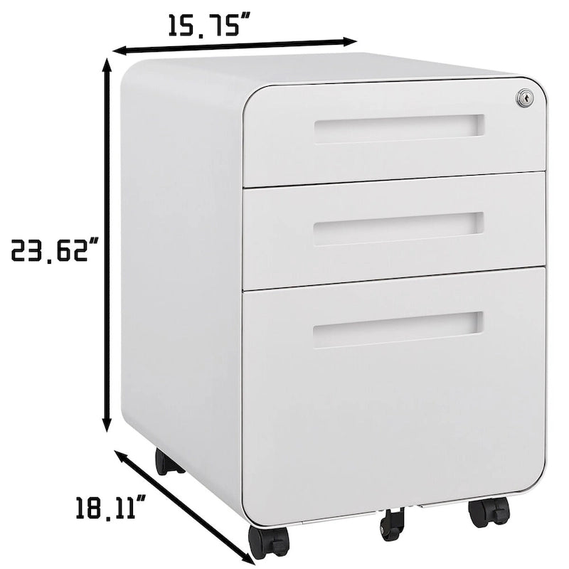 Meuble de classement mobile sous le bureau, armoire de rangement polyvalente
