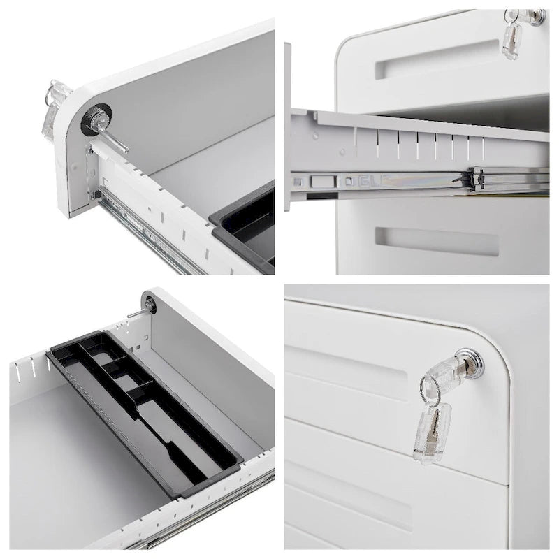 Meuble de classement mobile sous le bureau, armoire de rangement polyvalente