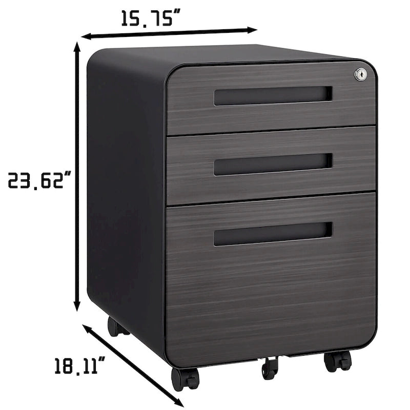 Meuble de classement mobile sous le bureau, armoire de rangement polyvalente
